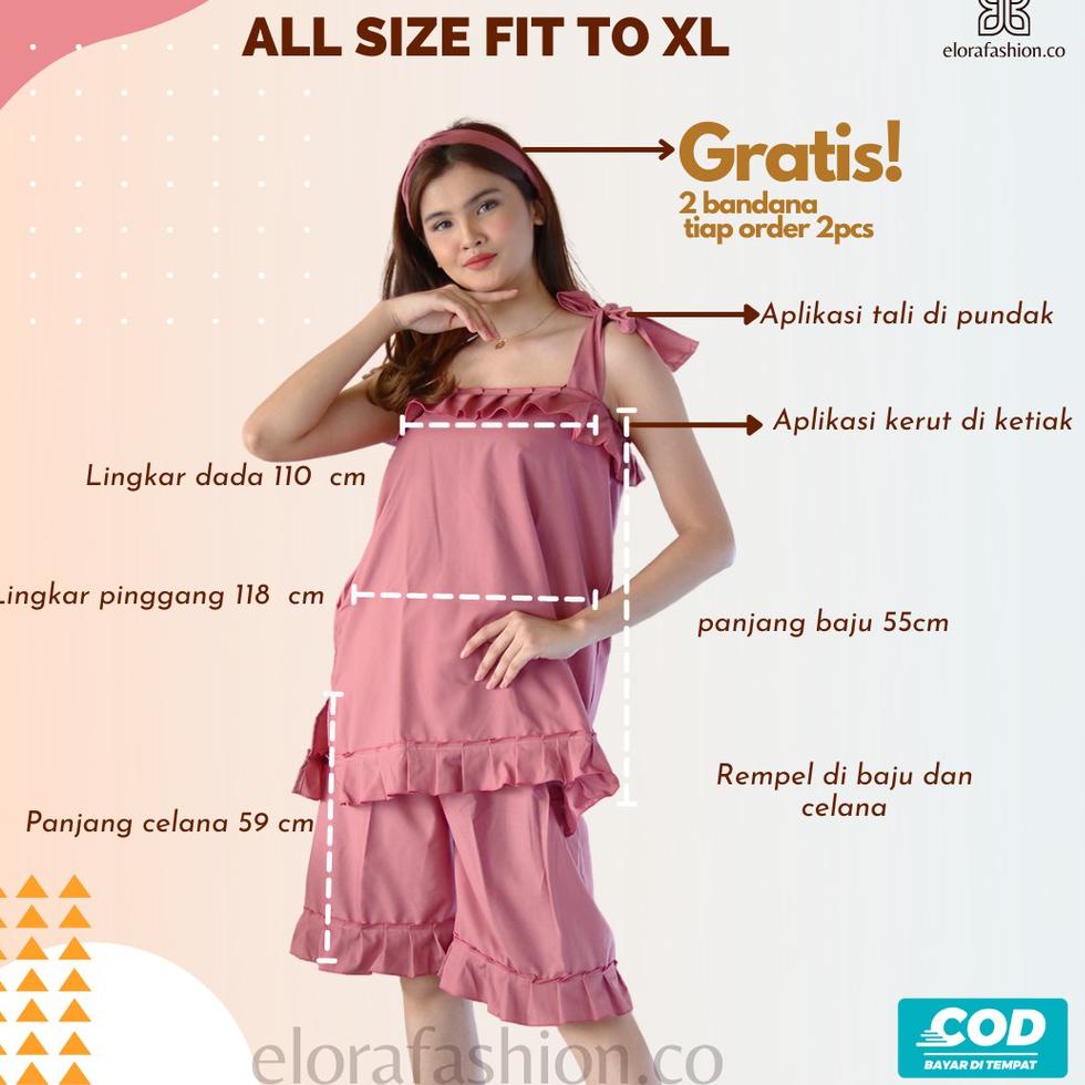 Baju Setelan Stelan Daily One Set Daster Palupi Rampel Piyama Piama Homewear Babydoll Sleepwear Tie 