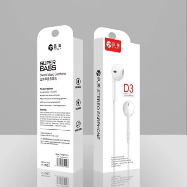 Headset Earphone Stereo D3 with Microphone