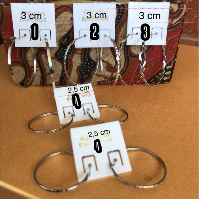Anting hoop 3cm / Anting Bulat Lingkaran