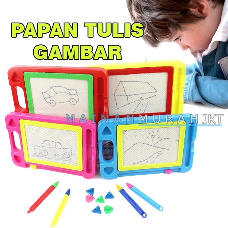 MAINANKEI MAINAN ANAK MURAH MAGIC BOARD T2015 MINI MAINAN EDUKASI ANAK PAPAN TULIS MENGGAMBAR DAN MENULIS UNTUK BELAJAR