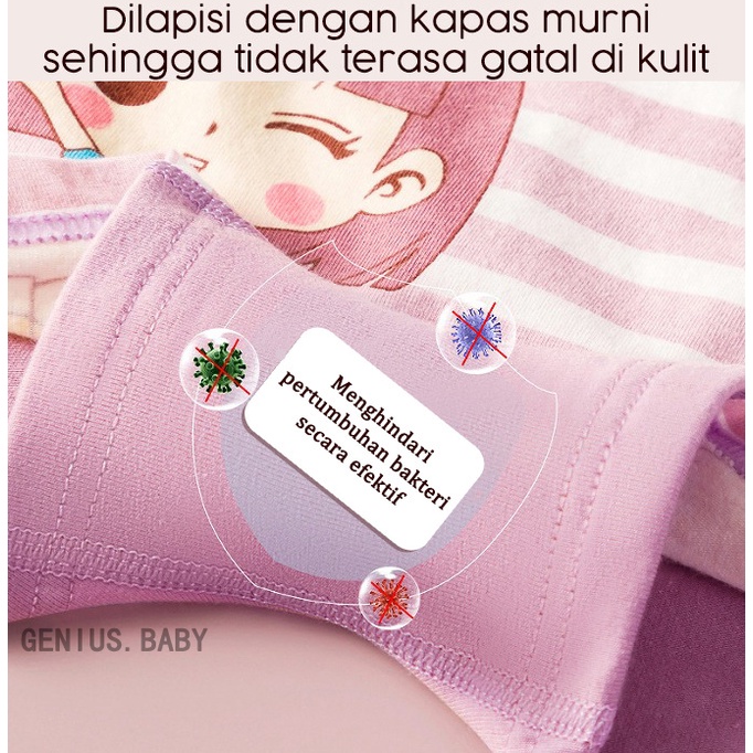 (1-9 Tahun)Katun murni Celana Dalam Anak Perempuan Segitiga Versi  Fashion Anak CD