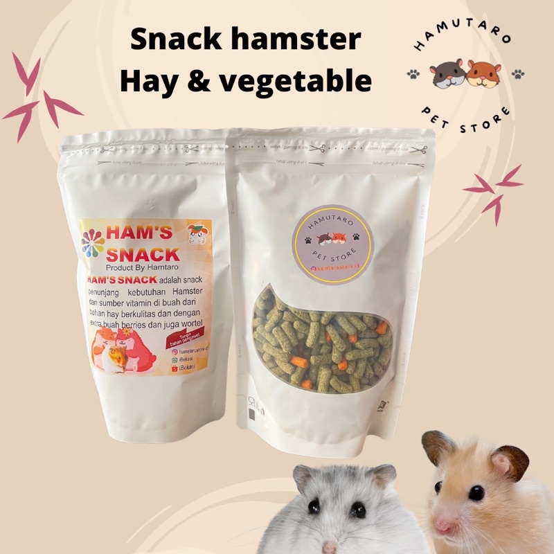 Snack hamster makanan hamster snack HAY &amp; VEGETABLE 150gr