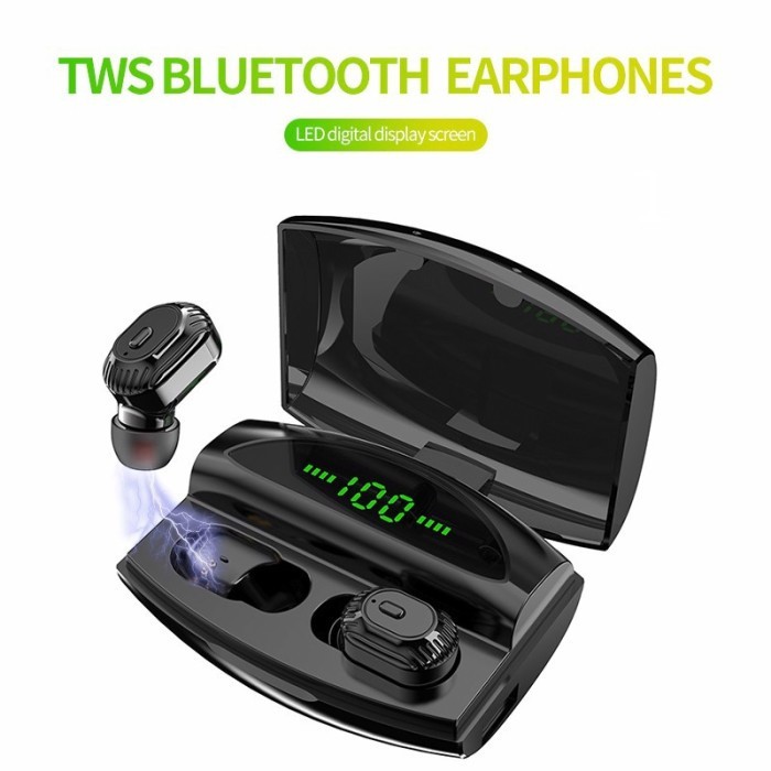 XG20 Nirkabel Digital Bluetooth 5.0 Stereo Mini Earphone Ad115.