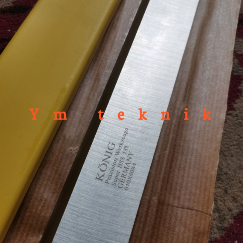 Pisau Planer Mesin Serut Jointer 610 x 40 x 4 Konig Mata Serut Kayu Ketam Duduk