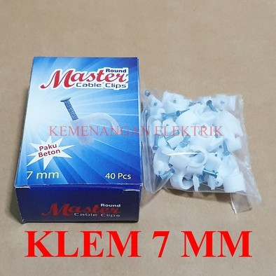 KLEM KABEL PAKU BETON NO 7 DIAMETER PAKU 7MM MASTER 7 MM / CABLE CLIPS