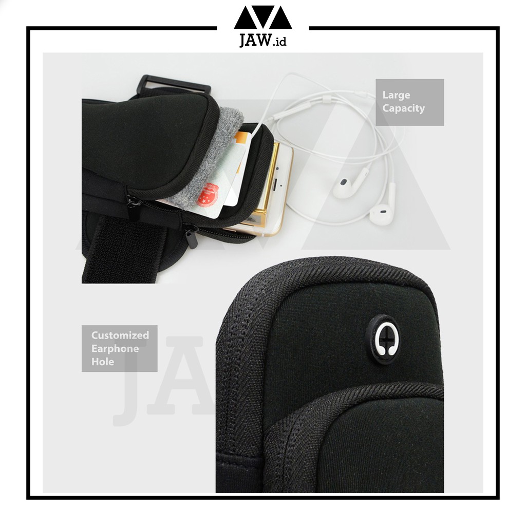Tas Lengan Jogging / Tas HP Sepeda / Armband Olahraga Waterproof