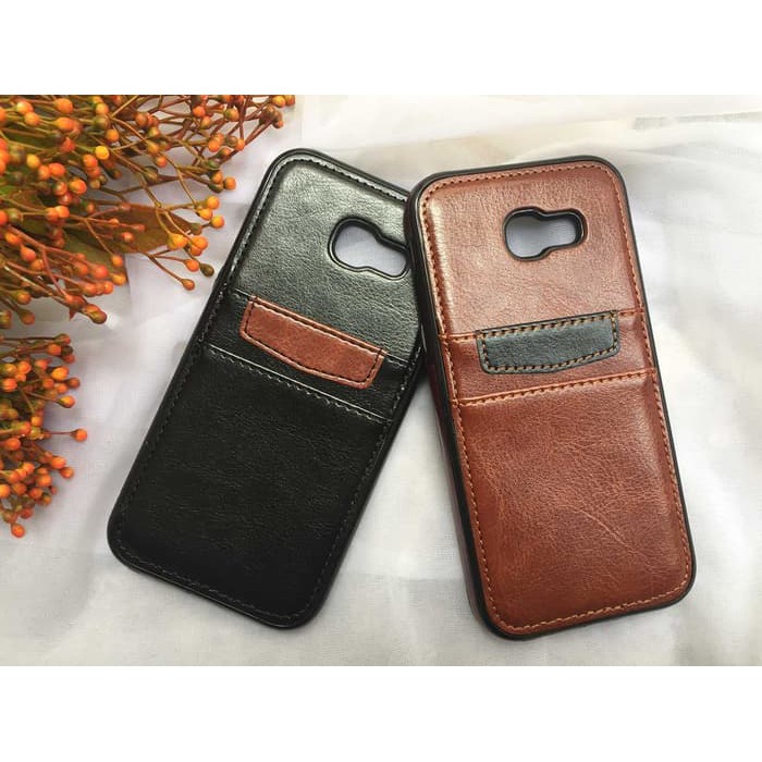 Samsung A7 2017 Casing back Leather Bumper Softcase A720