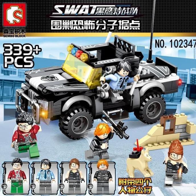 Lego Sembo 102347 Police SWAT Army Jeep unit Military