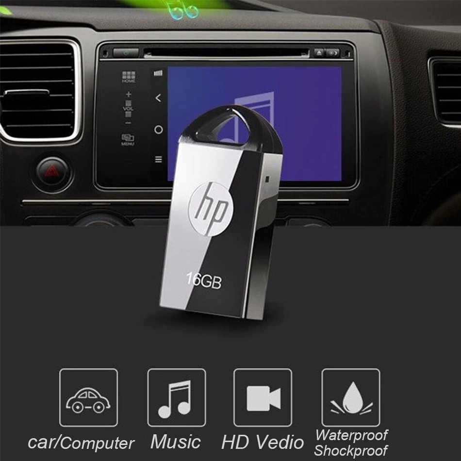 Ready Stock! HP V221W Metal Mini USB Flash Drive 64GB 128GB 256GB Pen Drive