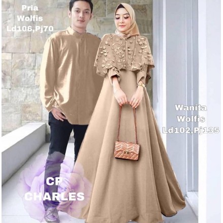 MODEL REALPICT GAMIS BRUKAT COUPLE VIOLA CANTIK PASANGAN MILENIAL MUSLIMAH CANTIK 2022