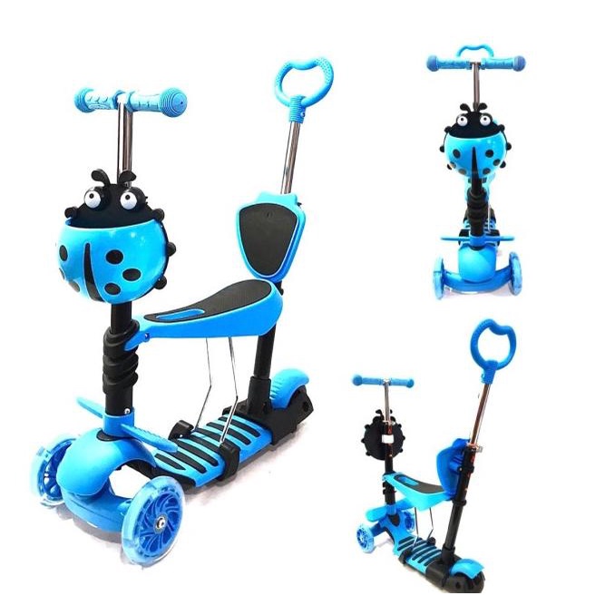 Skuter Anak 5in1 Otoped Duduk / Skuter Anak 3 Roda / Ban karet