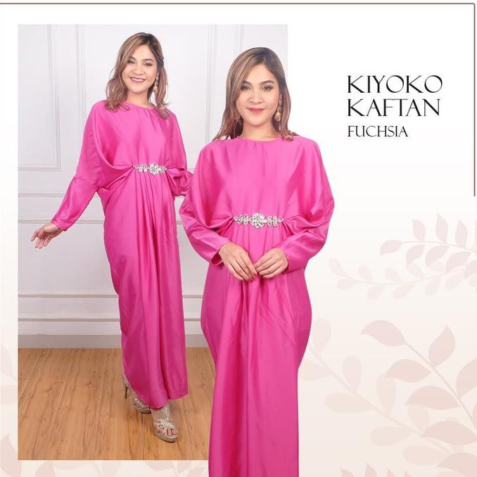 PRODUK TERBAIK - BEST SELLER KIYOKO KAFTAN DRESS - HITAM