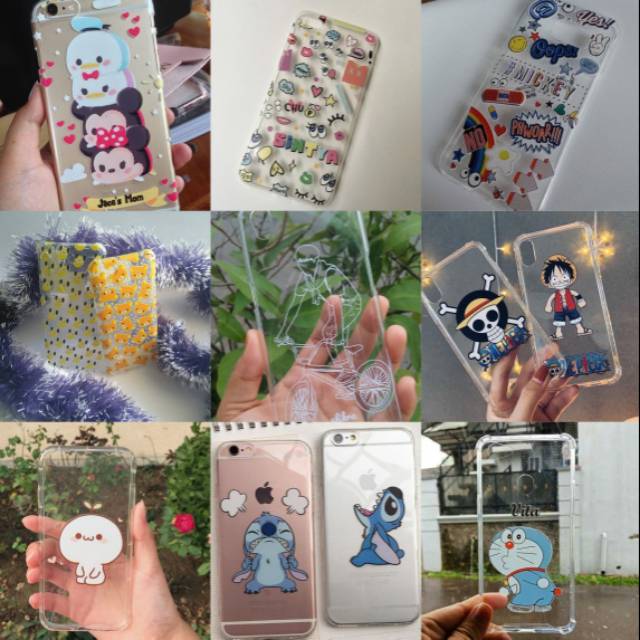 

Soft case transparant(tulisan/gambar)