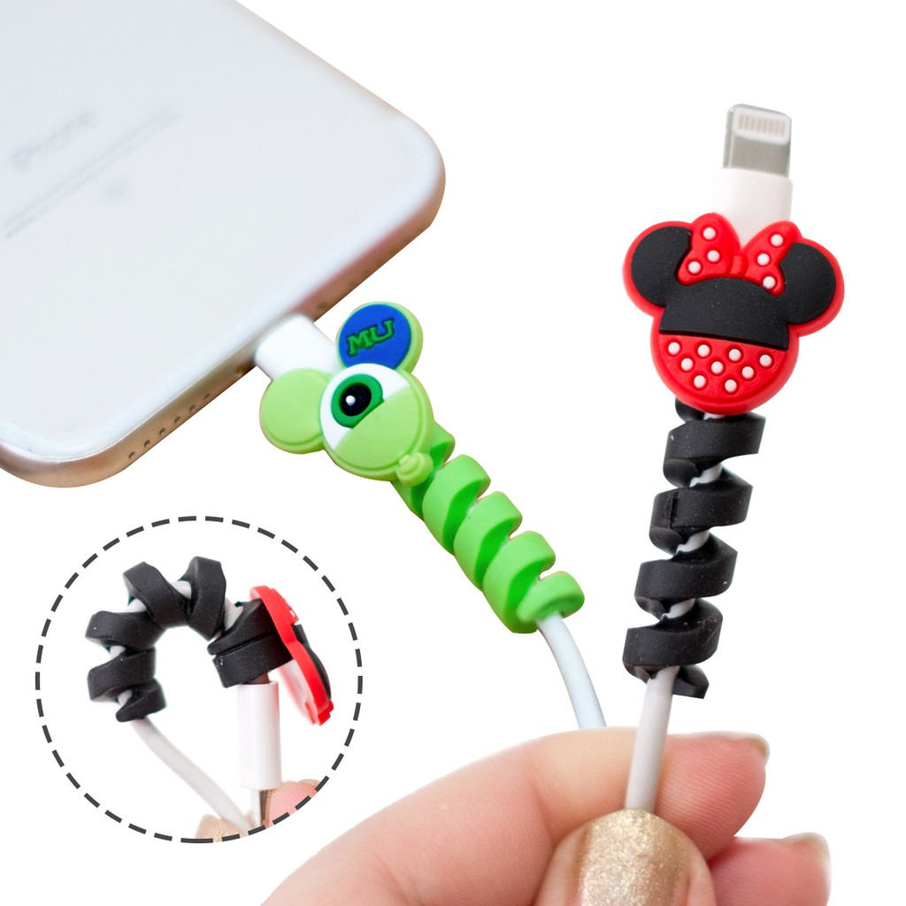 DISNEY - Cable Saver TWIST/ Cable Protector SPIRAL/ Pelindung Ujung Kabel (Android &amp; Apple)