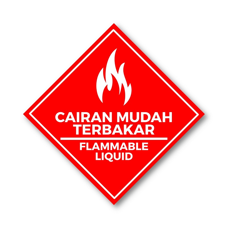 

STIKER CAIRAN MUDAH TERBAKAR | STIKER FLAMABLE LIQUID