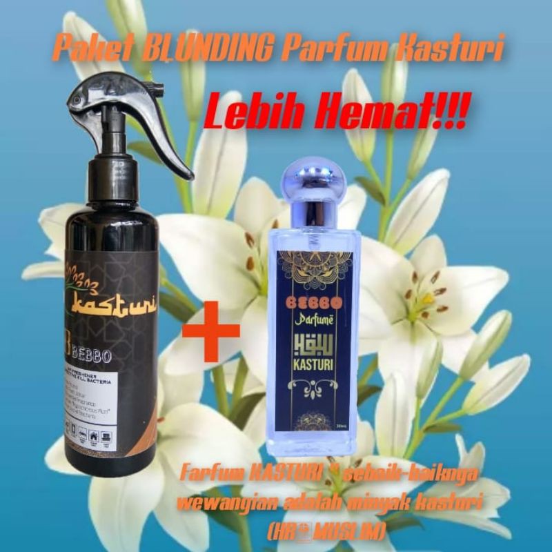 Blunding Parfum Ruangan dan Parfum Badan Kasturi 250ml+35ml