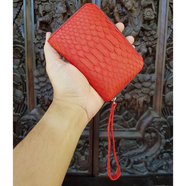 Dompet koin full kulit ular phyton