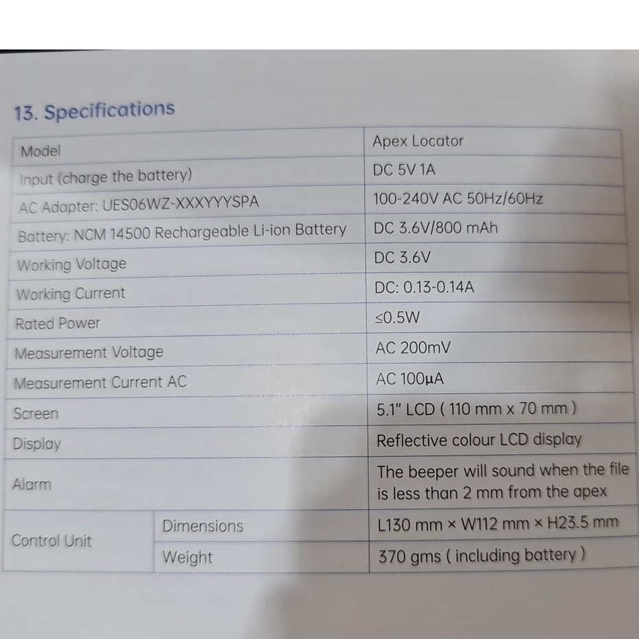 APEX LOCATOR A7 DENTAL ENDODONTIC