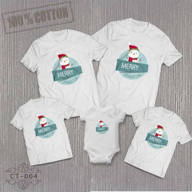 Kaos christmas day kaos oblong pria wanita anak couple family custom