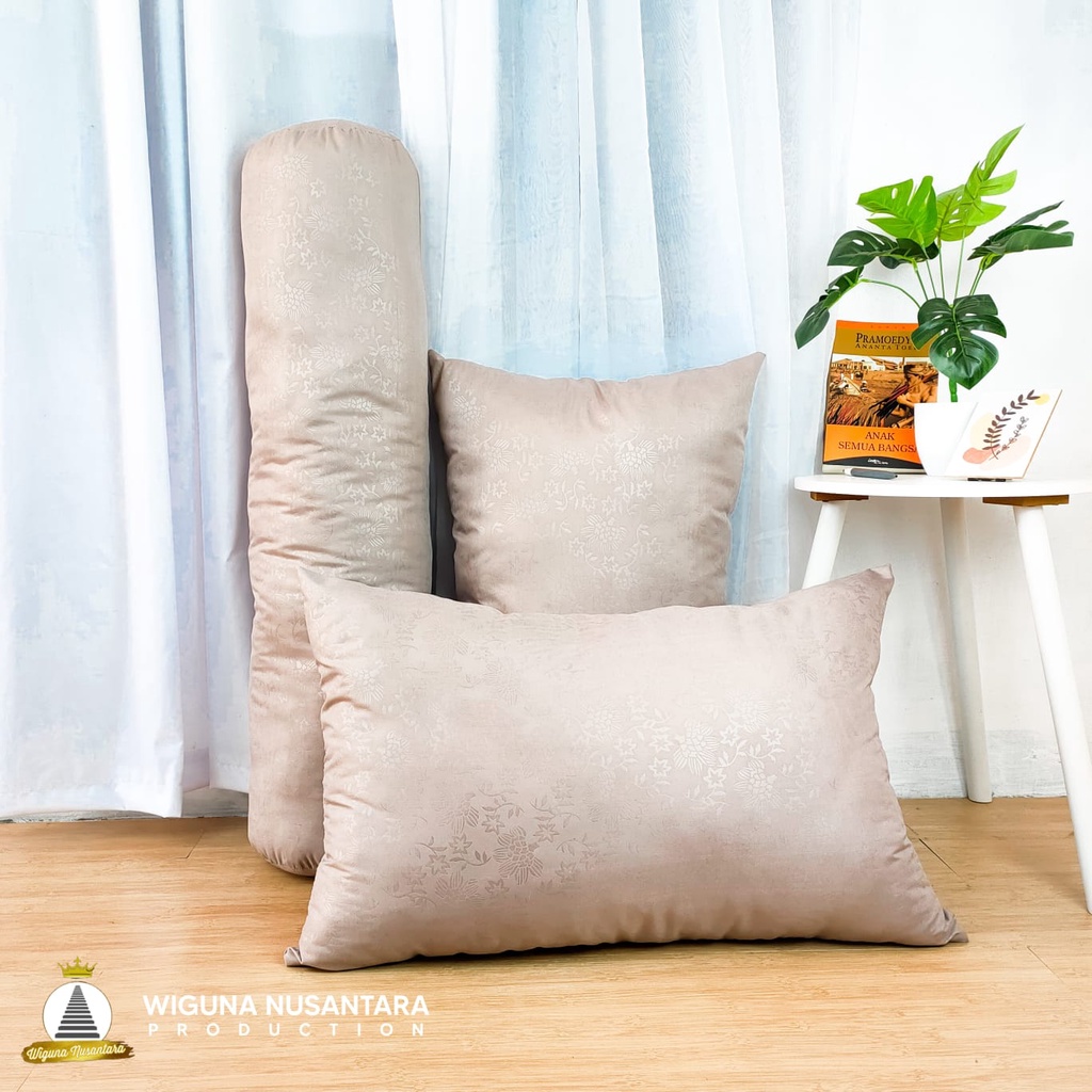 Promo 2 Bantal &amp; 1 Guling JUMBO Premium Silikon Murni Tanpa Campuran