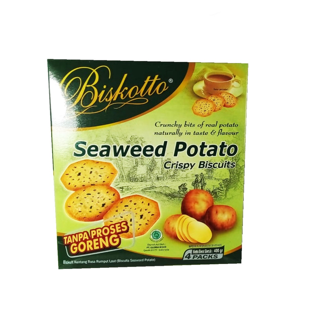 BISKOTTO SEAWEED POTATO CRISPY BISCUITS 400G