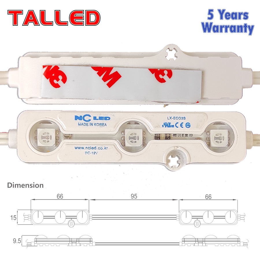 [50 PCS] MODUL NC LED SINGLE COLOR GARANSI 5 TAHUN 5630 2835 IP67