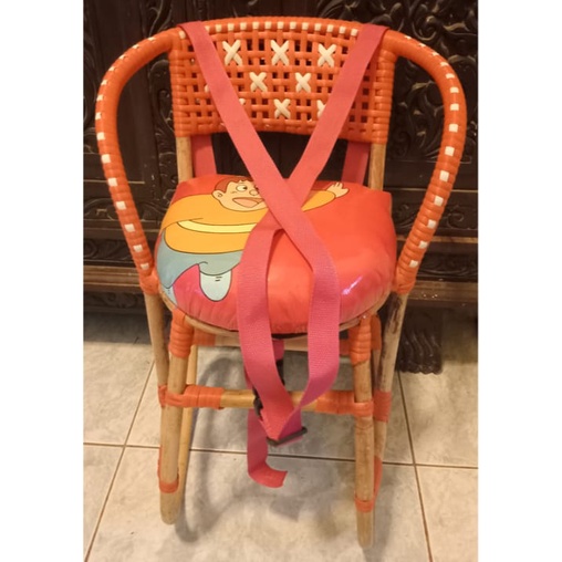 kursi jok rotan motor bebek plus sabuk