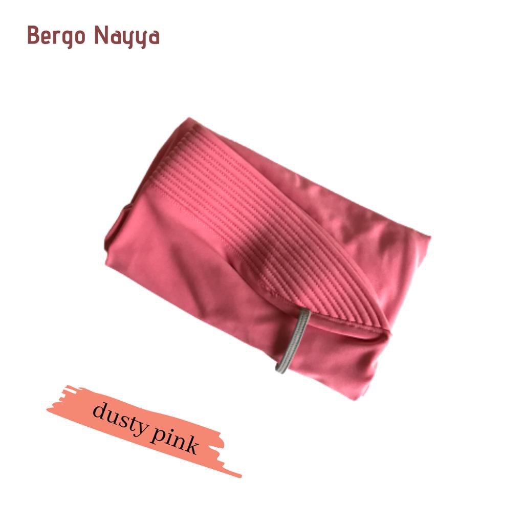 BERGO MARYAM PET TALI / HIJAB INSTAN NAYYA JERSEY-DUSTY PINK