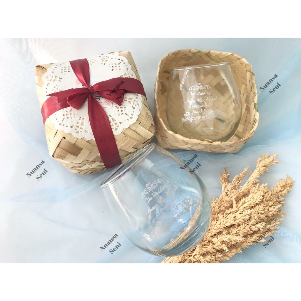 Souvenir Pernikahan Gelas Minum Gelas Tuscany Citinova Gelas Cangkir Telur Gelas Wine Gelas Sablon