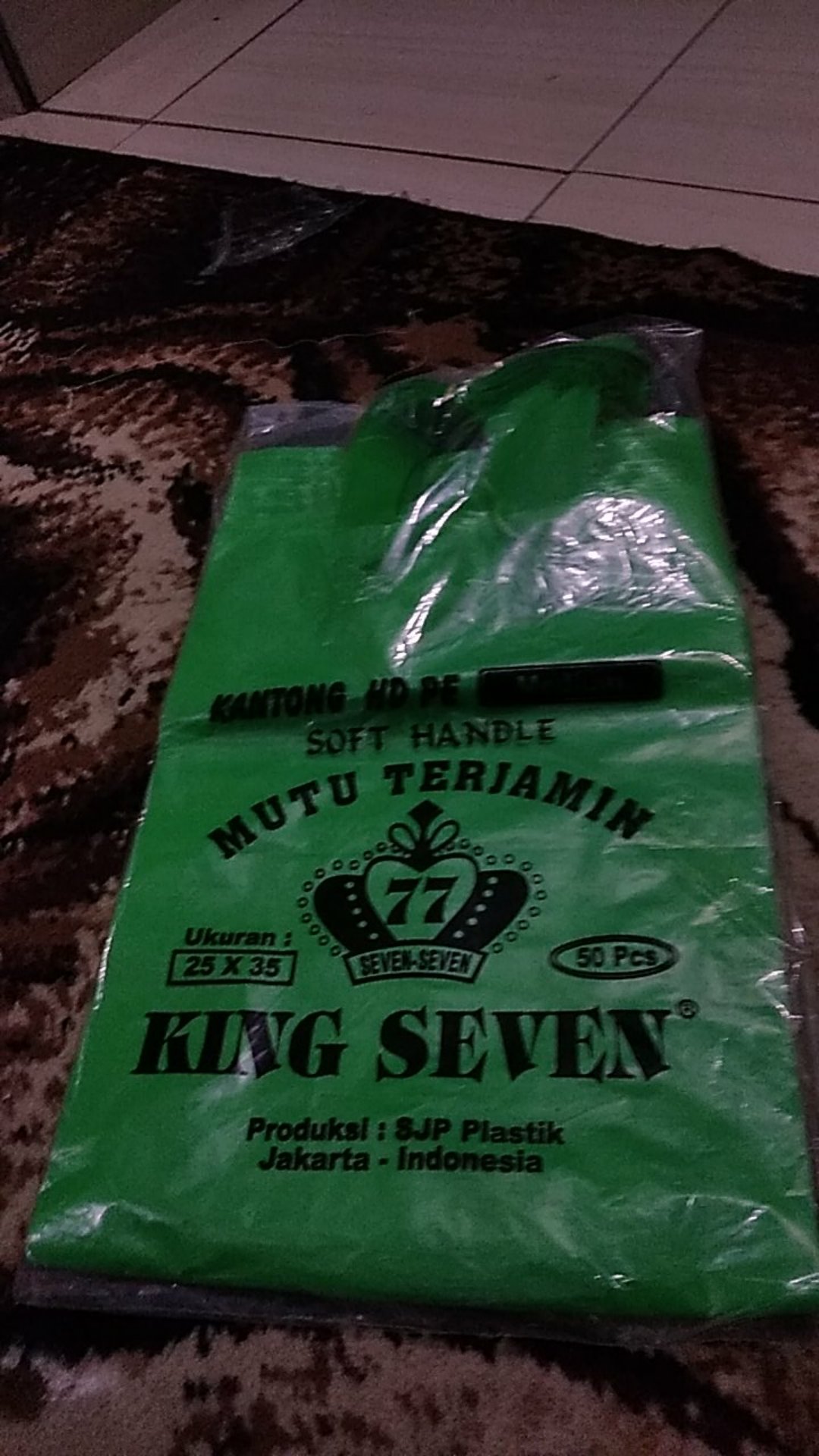 Kantong Plastik  Soft Handle Polos 1pak Isi 50pcs