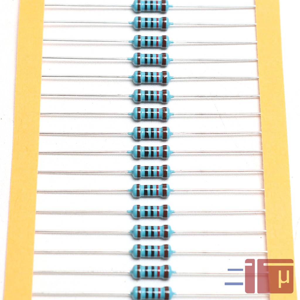 x10 Resistor 10K 1/2W Metal Film 1% Taiwan Kaki Tembaga