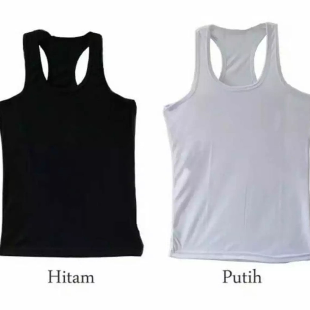 LEANA58 TANTOP AGNES BAHAN SPANDEX-putih XL