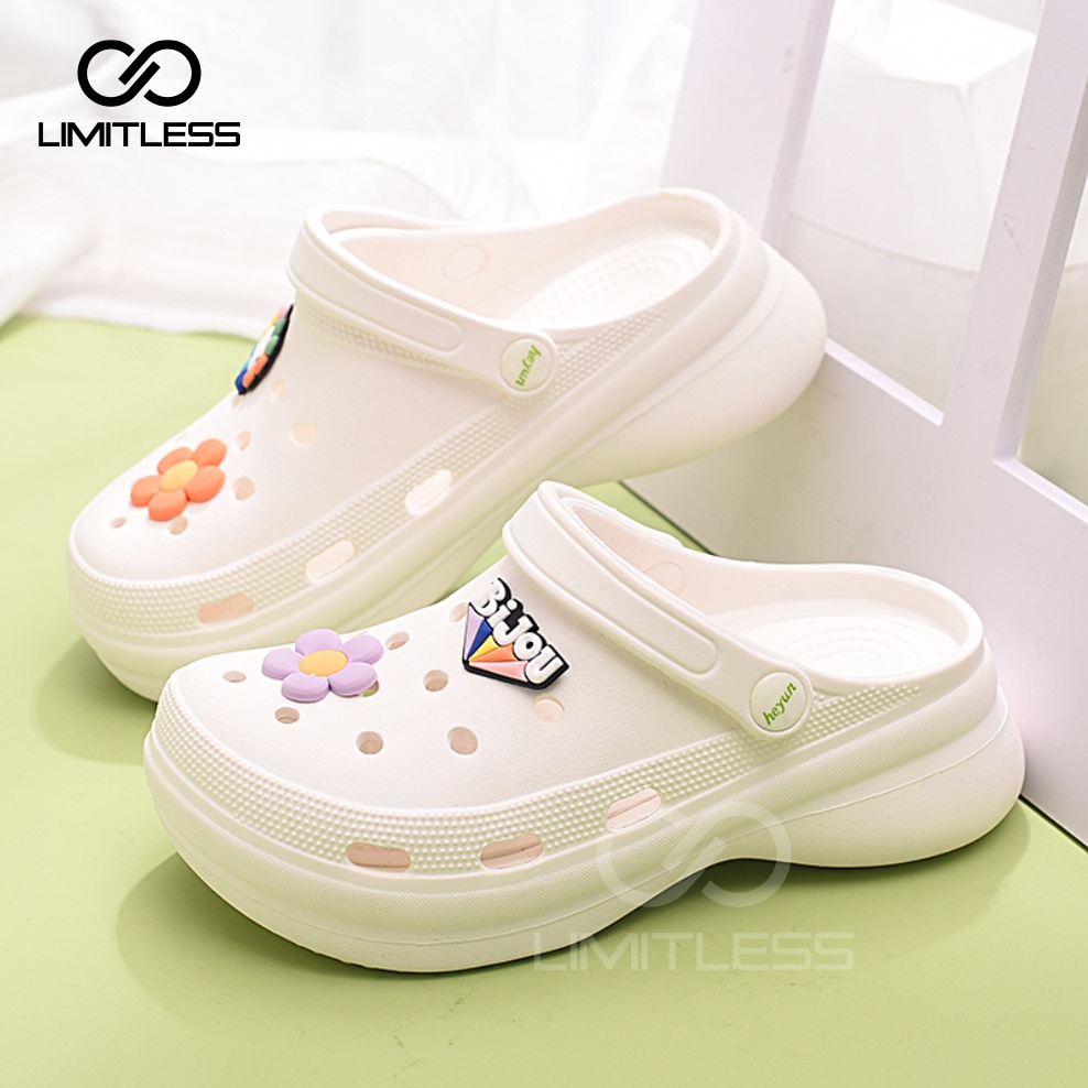 Sandal Wanita Fuji Kekinian Sendal Cewek Wedges Eva Terbaru Sandal Platform Wanita Baim Tinggi