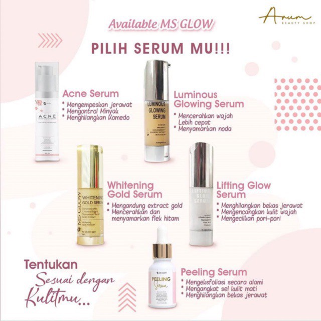 Serum Ms Glow Serum Luminous Ms Glow Serum Lifthing Serum Acne Ms Glow Serum Gold Ms Glow Shopee Indonesia