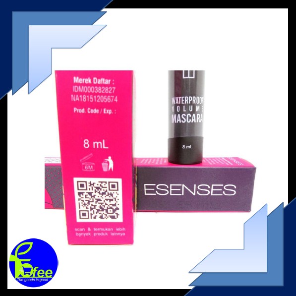 [LOCAL]] - Esenses Mascara Waterproof Evany Volume  BPOM  8ml Kode EM3