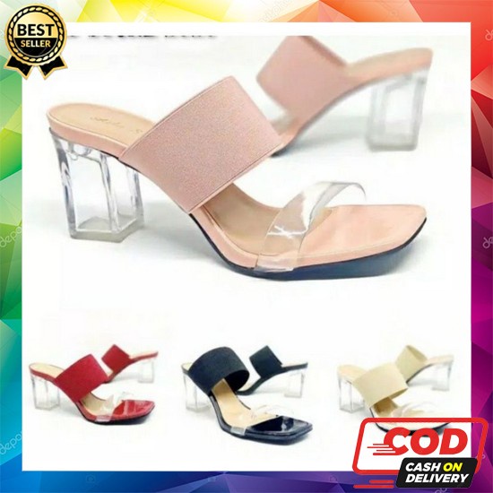 New Hak Tahu Laser Wanita Murah Remaja, High Heels Hak Tahu Hils Tali  Hak Kaca Karet Heels Wanita