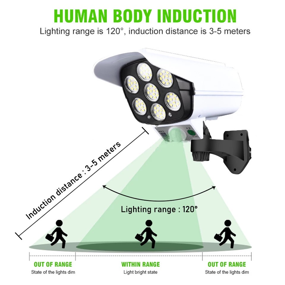 Lampu Solar Model CCTV Remote Control Lampu Taman Tenaga Surya Outdoor LED Light