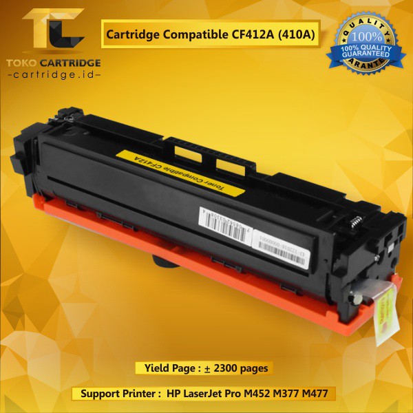 Cartridge Toner Compatible HP CE412A 305A Yellow