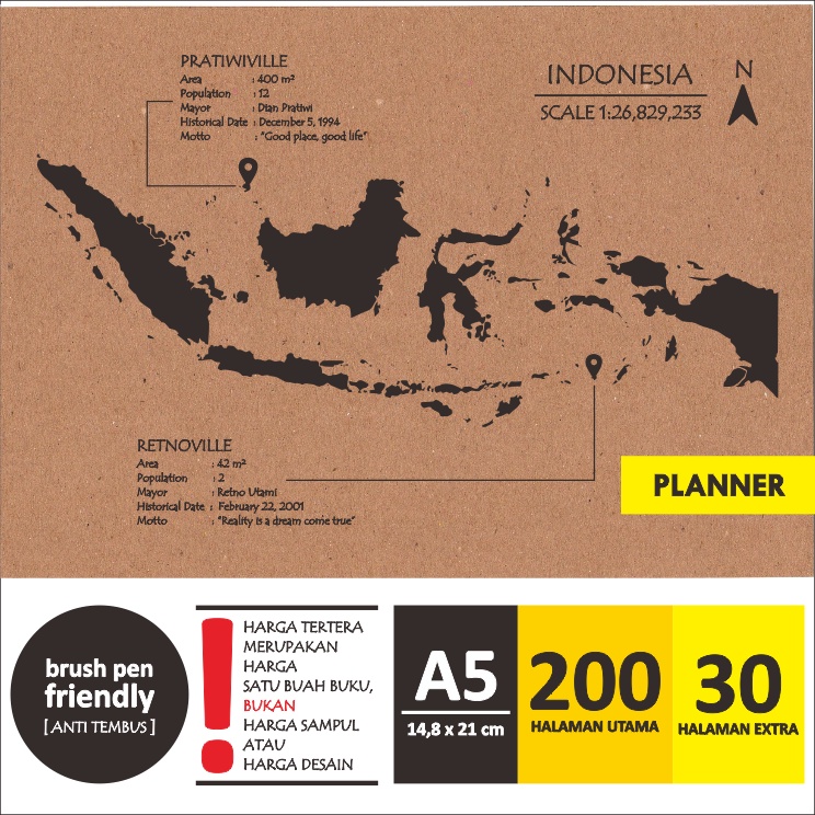 

LOCOLIBRAN Planner Agenda Vintage Custom A5 Softcover