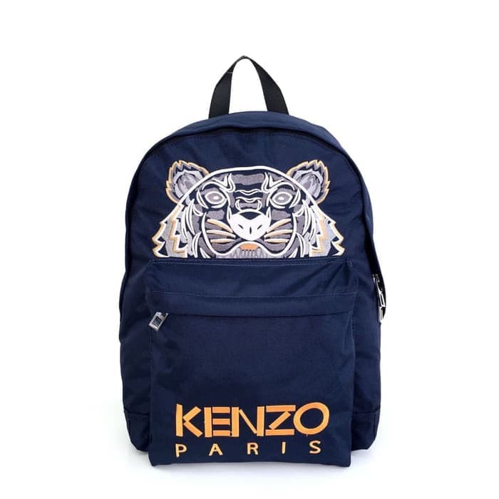 Tas Ransel Kenzo Tiger Canvas Backpack Big - Navy