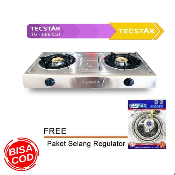 PROMO TECSTAR TG-688 CSJ Kompor 2tungku free Selang caisar paket
