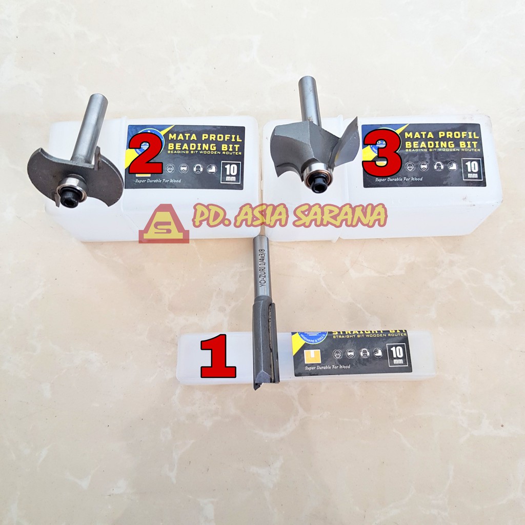 Mata Profil Kayu 10mm Pilih Jenis dan Model / Mata Router Trimmer