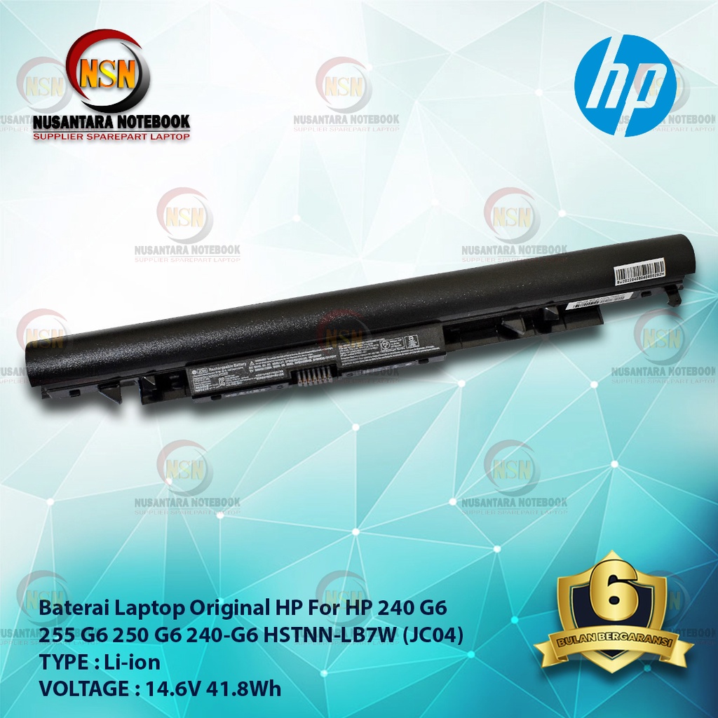 Baterai ORIGINAL HP JC04 240 G6 255 G6 250 G6 240-G6 Batre HSTNN-LB7W