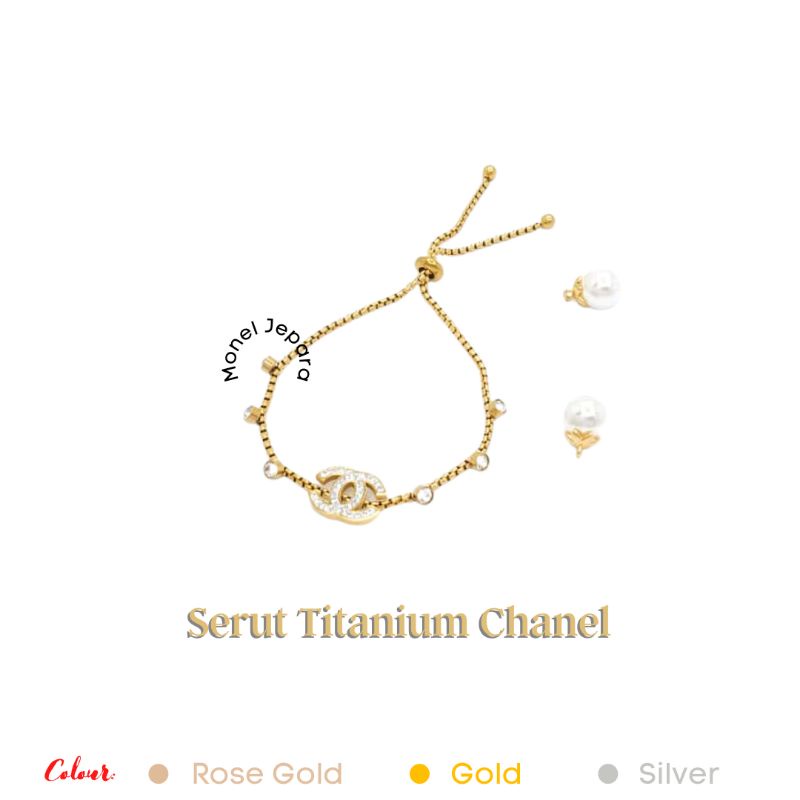 Gelang Serut CHNL Rose Gold &amp; Gold