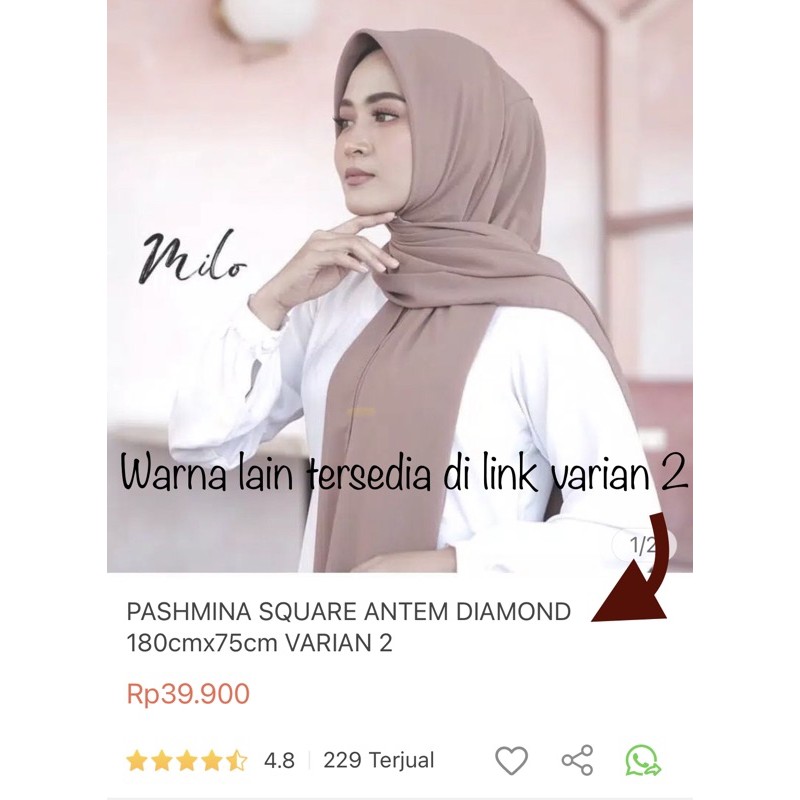 PASHMINA SQUARE ANTEM (ANTI TEMBEM) DIAMOND 180x75 VARIAN 1 / PASHMINA SQUARE TERLARIS / PASHMINA SQUARE INSTAN / PASHMINA SQUARE ANTI TEMBEM / PASHMINA SQUARE ANTEM / PASHMINA INSTAN / PASHMINA DIAMOND-5