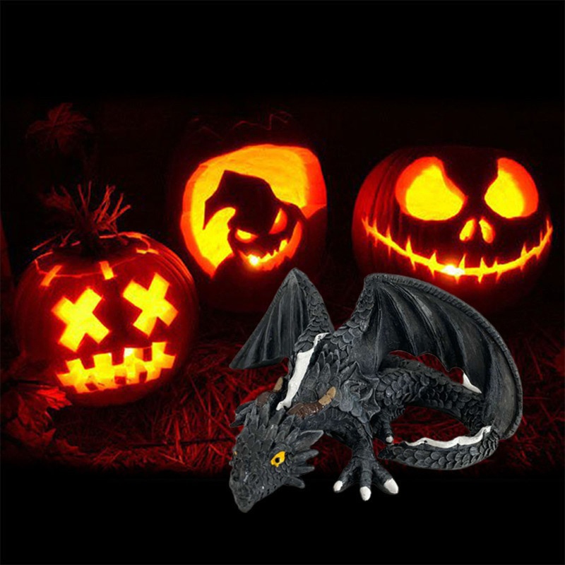 Ornamen Desain Naga Gaya Gothic Untuk Dekorasi Pesta Halloween