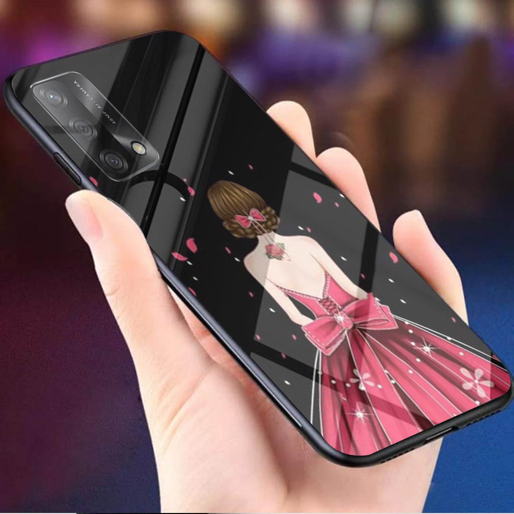 (Q18) Softcase OPPO A74 -Case OPPO A74 -Softcase kaca A74 -Case Aesthetic OPPO A74