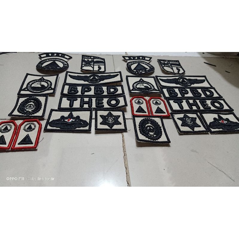 BPBD Bordir Hitam Timbul 3D