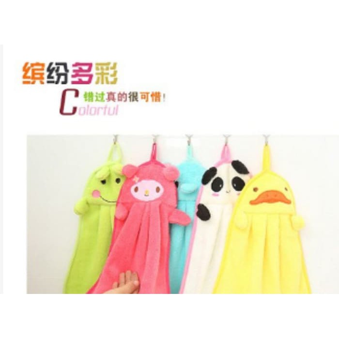 kain lap tangan gantung motif karakter lucu imut hand towel