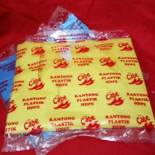 KUALITAS TERBAIK!!! Kantong Kresek Kiloan Warna Merk Cabe &quot;TEBAL&quot; uk. 28 Harga per (1pack)